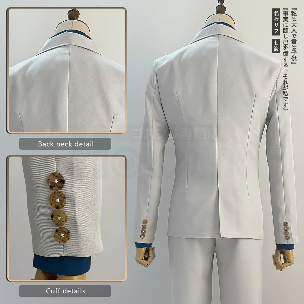 Anime Jujutsu Kaisen Kento Nanami Cosplay Costume – Suit, Vest & Wig Set 4