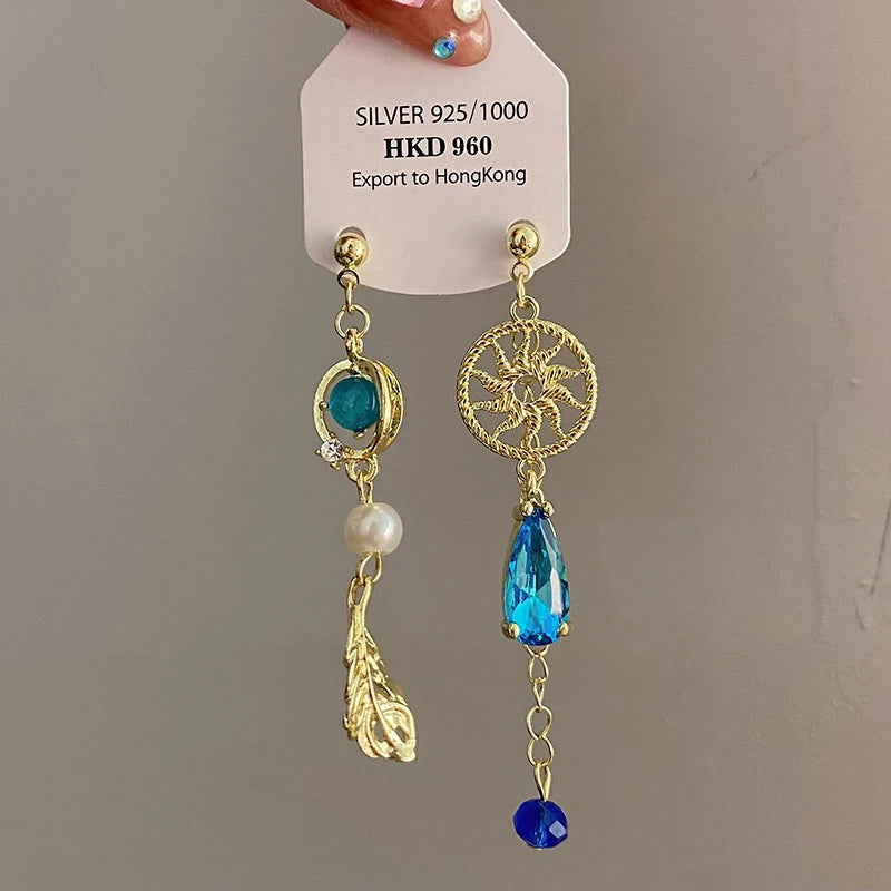 Game Genshin Impact Balladeer Wanderer Cosplay Pendant Ear Studs Scaramouche Kunikuzushi Earrings Women Eardrop Jewelry  Gifts