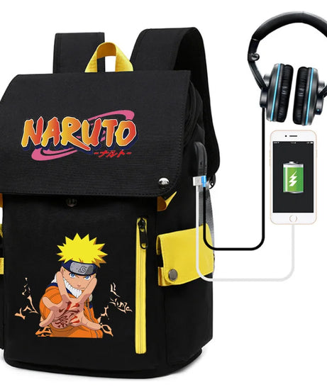 Naruto Anime Laptop Backpack – Large Capacity Travel & School Bag