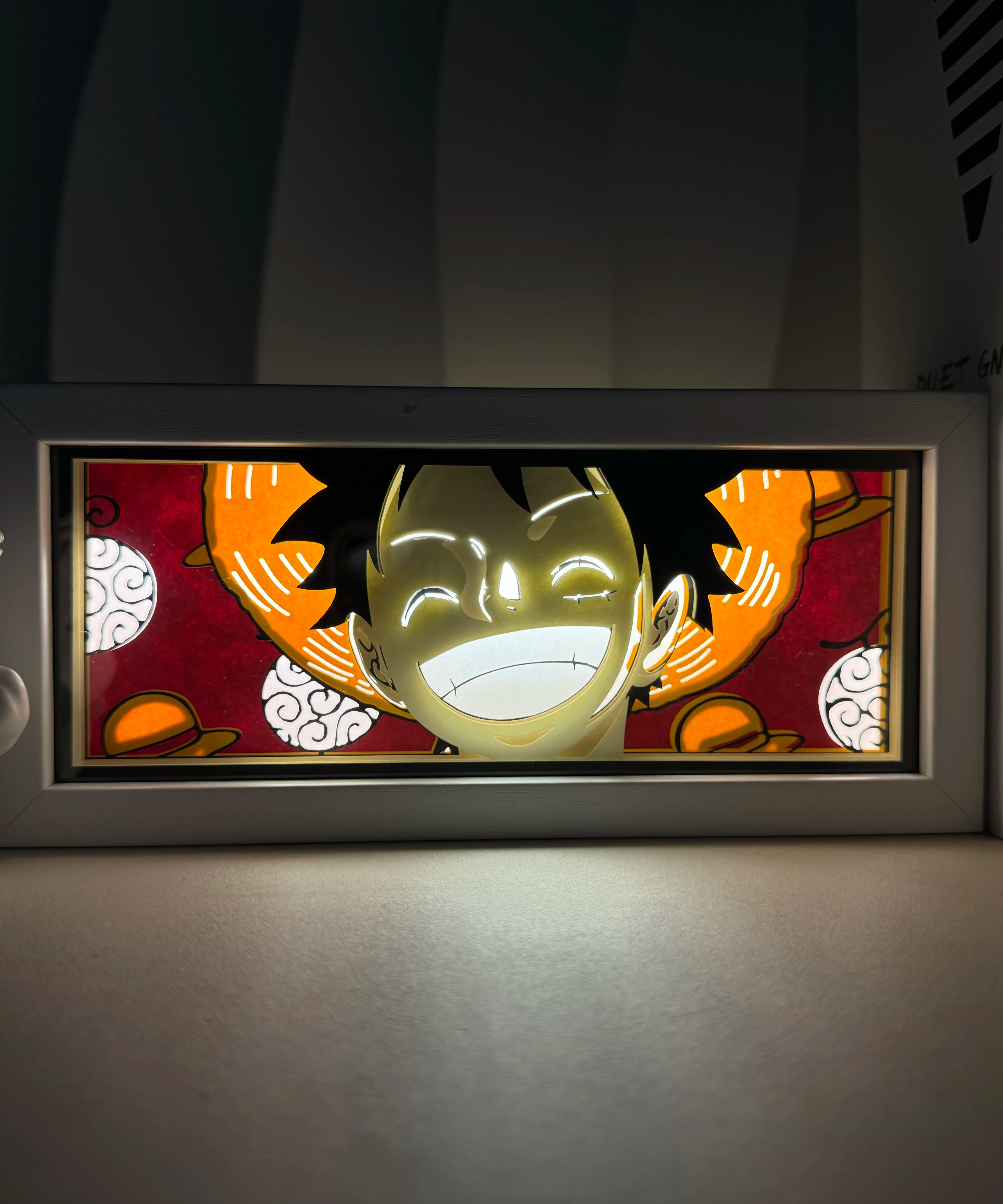 Anime  series paper-cut light room bedroom night light atmosphere light remote control colorful light box