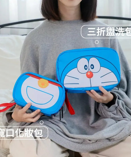 Doraemon Portable Travel Wash Bag – Cute Hanging Makeup & Toiletry Organizer