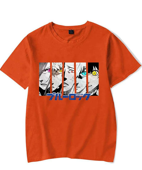 New Anime BLUE LOCK Printing T Shirt Fashion Men/Women Tops Tees Summer Cool Loose Short Sleeve