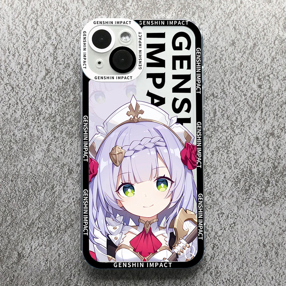 Anime Genshin Impact Anime Phone Case For Samsung S 20 21 22 23 PLUS S 23 24 ULTRA S21 FE Clear Soft Silicone TPU Cover