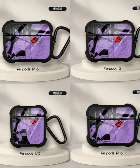 Naruto Anime AirPods Case – Sasuke & Obito Design for AirPods Pro/3