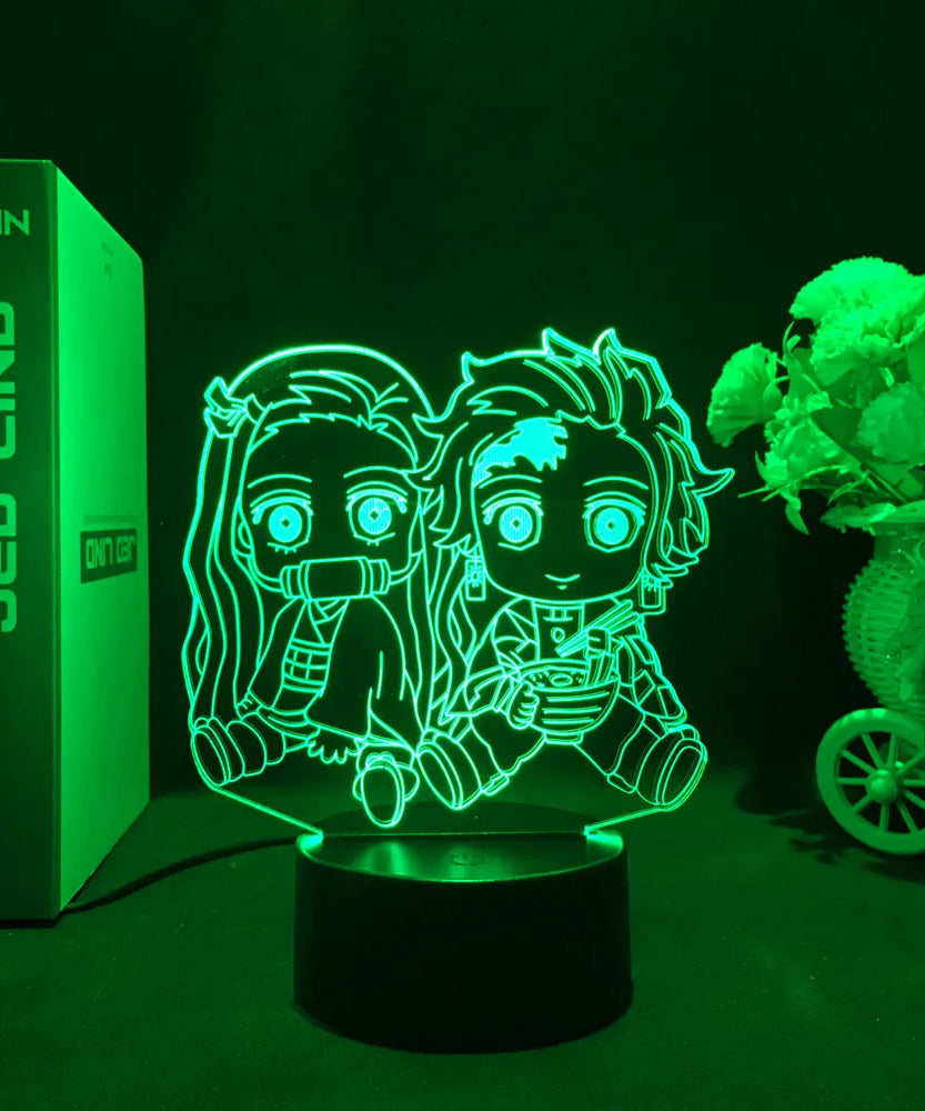 Anime Demon Slayer 3D LED Nightlight Figure for Kids Child Bedroom Decor Cool Kimetsu No Yaiba Lamp Gift Dropshopping