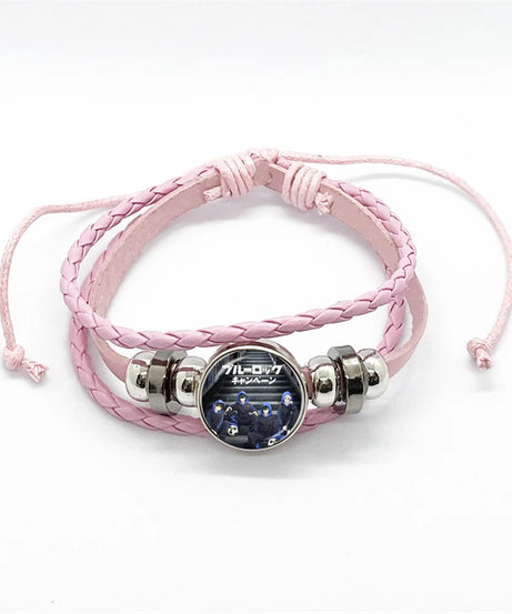 Anime Blue Lock Isagi Yoichi Chigiri Bachira Leather Bracelet Cosplay Unisex Adjustable Punk Wristband Jewelry Props