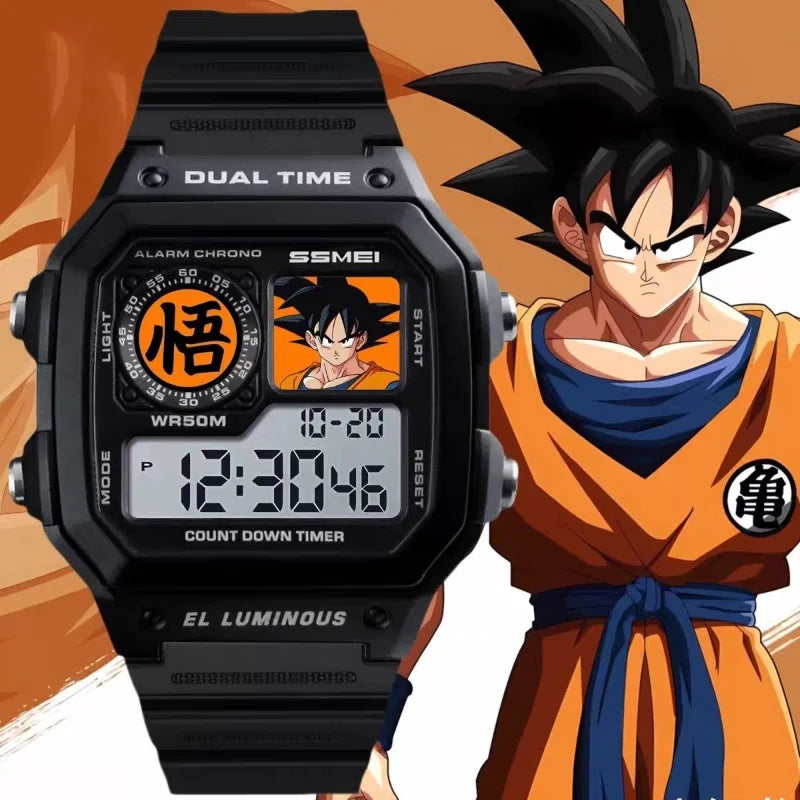 Dragon Ball Goku Digital Sports Watch – Waterproof Anime Wristwatch