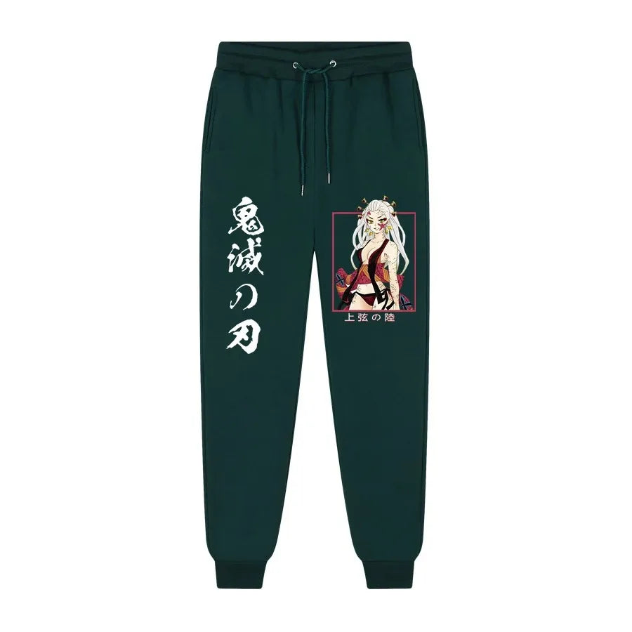 Anime Demon Slayer printed trousers men's comfortable fleece pants jogging men's trousers casual versatile sweatpants S-3XL