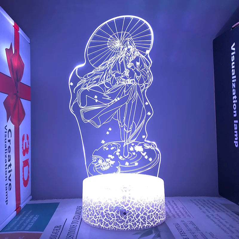 Heaven Official's Blessing Tgcf Hua Cheng Anime Figure Night Lights Manga San Lang Acrylic Stands Led Lamp Bedroom Decor Gift