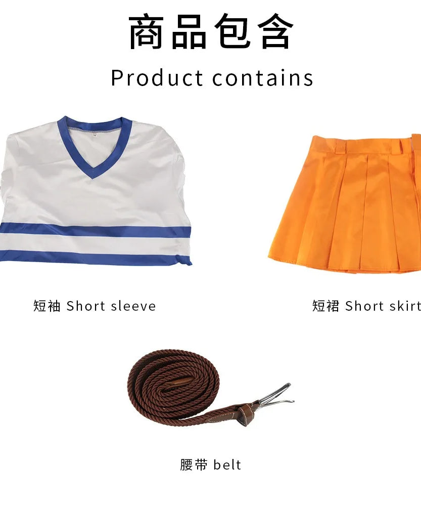 Anime Nami Cosplay Costume Anime Halloween COS Unifrom Outfits Role Play Novelty Women Dress Up Carnival Nami dress