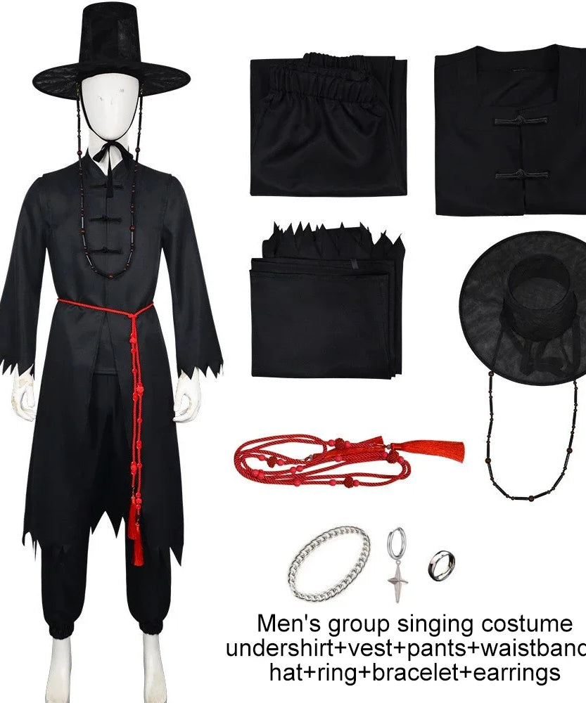 Halloween Adult Saja Boy Jinu Cosplay Men Group Stage Performance Halloween Carnival Party Clothes Anime Full Sets Costume