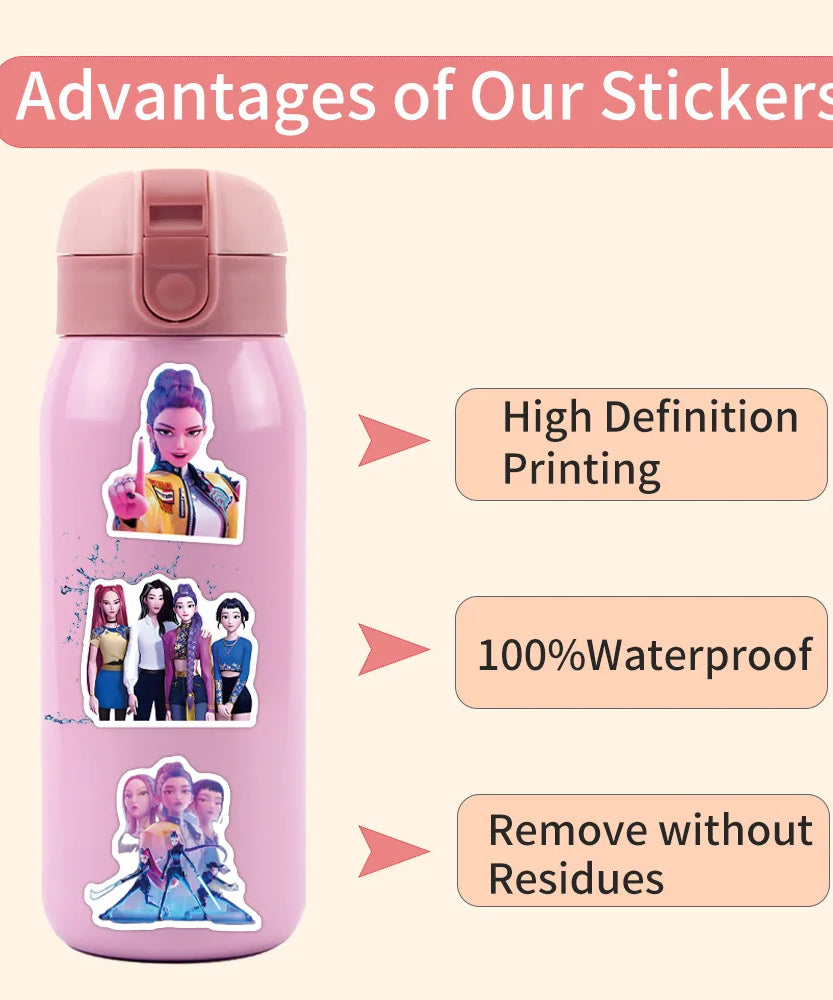 10/30/55PCS Animated Movies KPop Demon Hunters Sticker DIY Phone Laptop Luggage Skateboard Graffiti Decals Fun for Kid