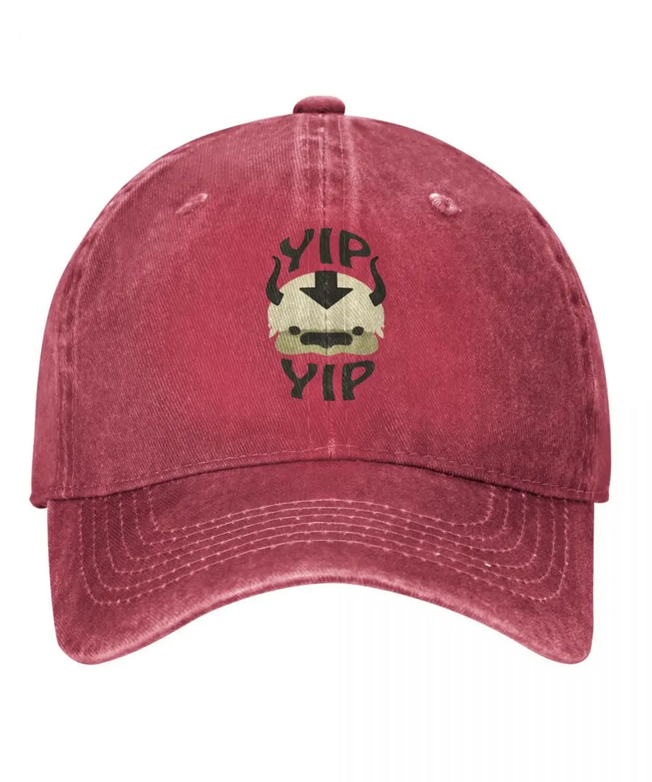 Vintage Yip Yip Appa The Last Airbender Baseball Caps Unisex Style Distressed Washed Snapback Hat Outdoor Gift Caps Hat