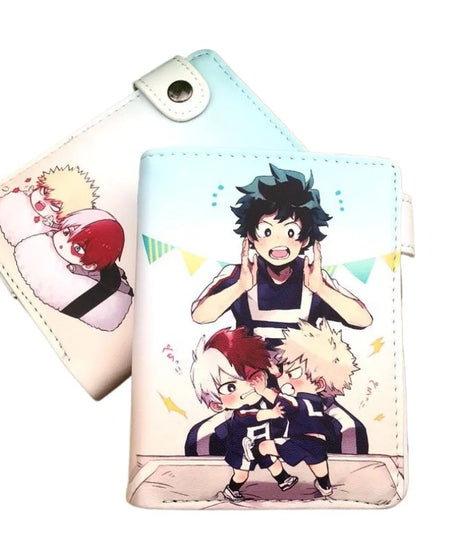 My Hero Academia Todoroki Shoto Men's Anime Wallet Midoriya Izuku PU Leather Purse