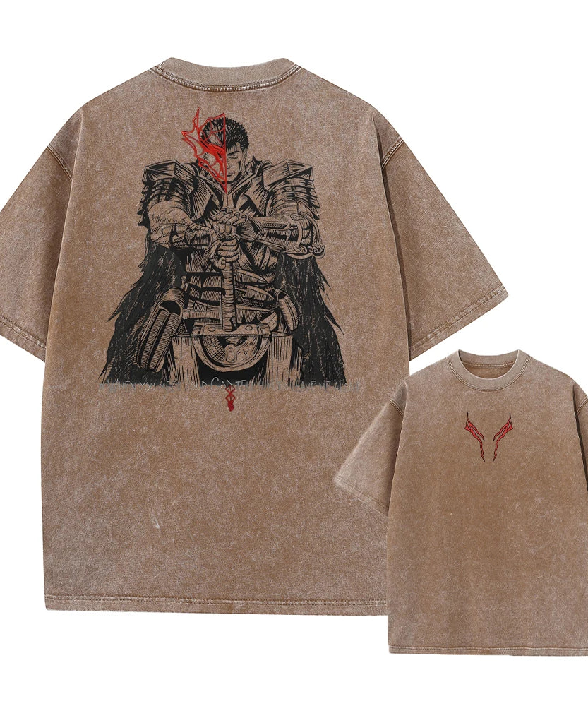 Berserk Anime Vintage Graphic T-Shirt – Harajuku Cotton Tee for Men & Women