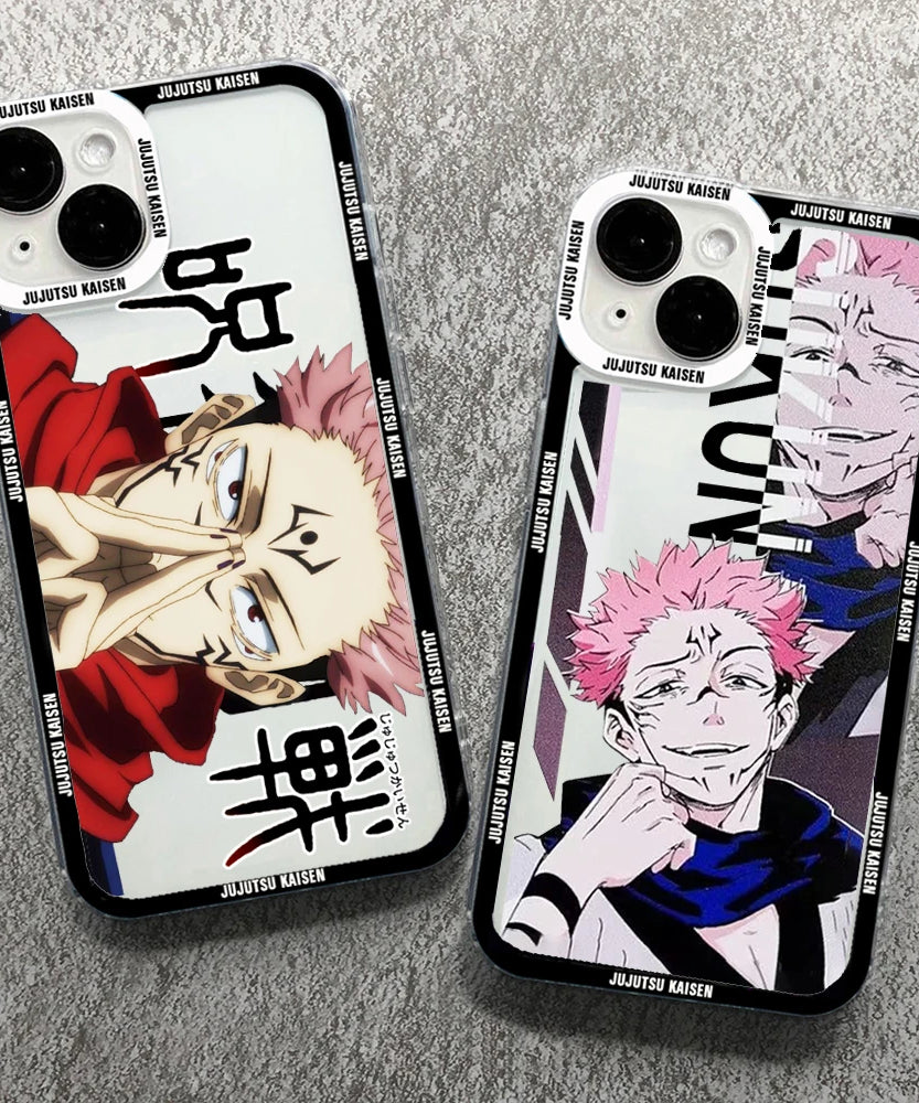 Gojo Satoru Clear Soft Case – Jujutsu Kaisen iPhone 11–16 Pro Max & Plus