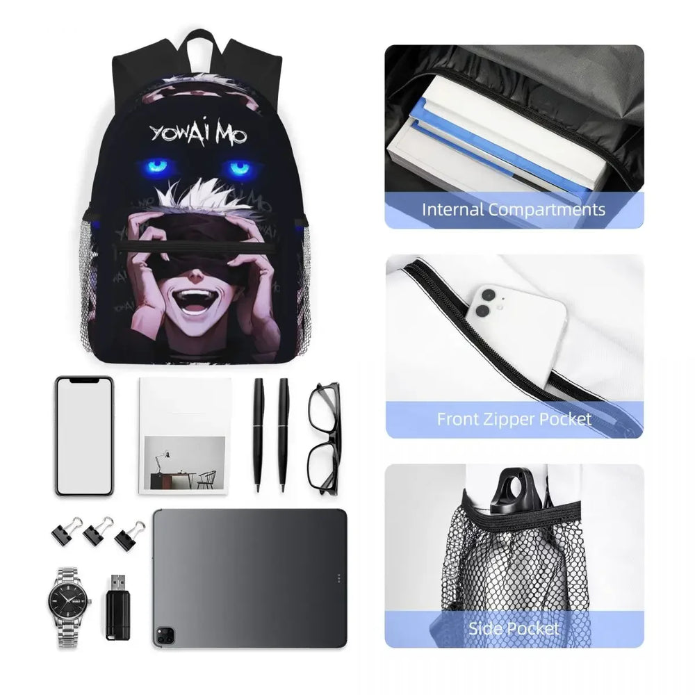 Jujutsu Kaisen Gojo Satoru School Backpack – Premium Anime Bookbag for Students & Travel 4