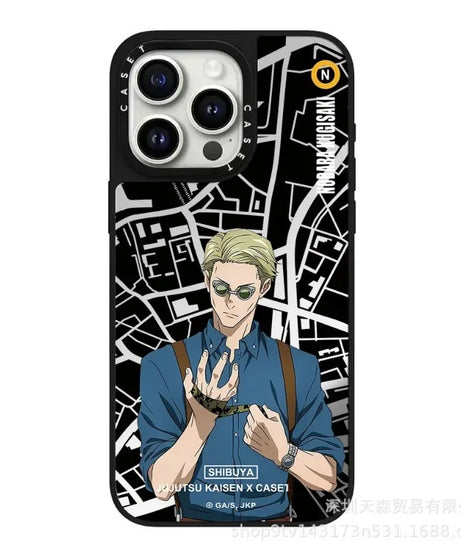 Jujutsu Kaisen Mirror Phone Case – Anti-Fall Anime iPhone 16 Pro Max