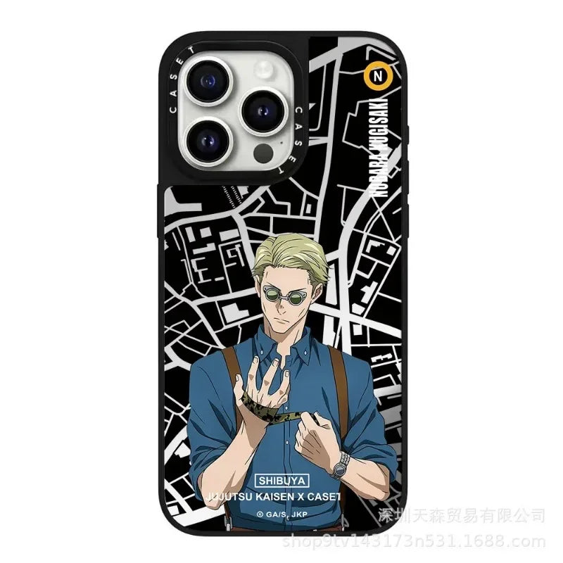 Jujutsu Kaisen Mirror Phone Case – Anti-Fall Anime iPhone 16 Pro Max