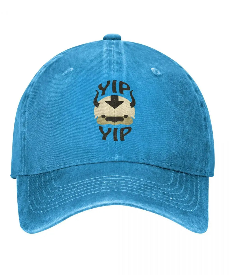 Vintage Yip Yip Appa The Last Airbender Baseball Caps Unisex Style Distressed Washed Snapback Hat Outdoor Gift Caps Hat