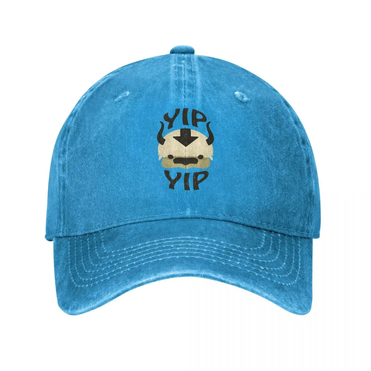 Vintage Yip Yip Appa The Last Airbender Baseball Caps Unisex Style Distressed Washed Snapback Hat Outdoor Gift Caps Hat