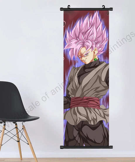 Dragon Ball Z Hanging Canvas Scroll – Goku, Vegeta & Frieza Anime Wall Art