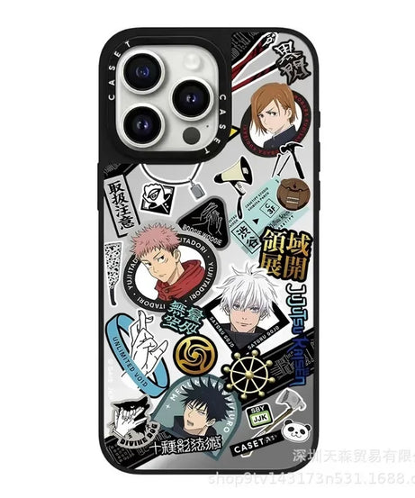 Jujutsu Kaisen Mirror Phone Case – Anti-Fall Anime iPhone 16 Pro Max