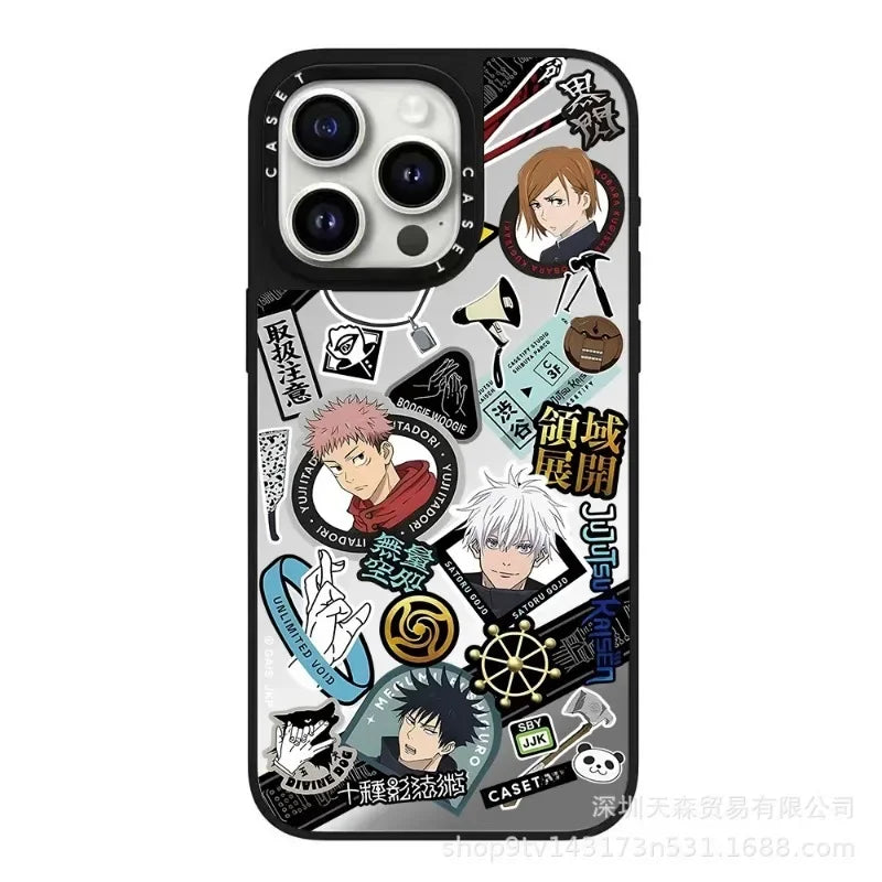 Jujutsu Kaisen Mirror Phone Case – Anti-Fall Anime iPhone 16 Pro Max
