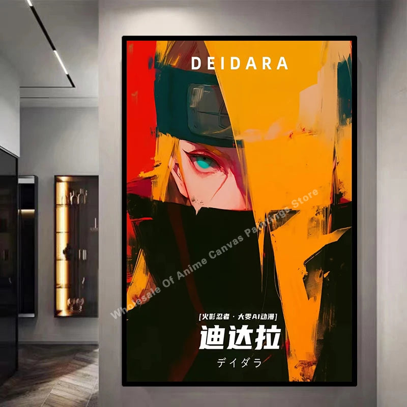 Naruto poster by Kakashisuke Itachi Uchiha Akatsuki Anime character oil painting modern home decoration mural