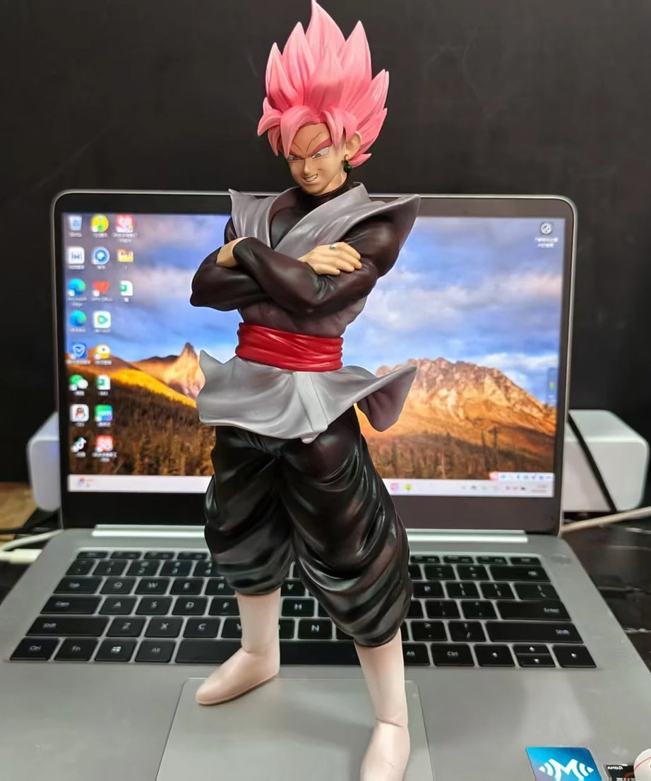 27cm Dragon Ball Z Figure Super Saiyan Goku Black Zamasu Mask Action Figure Pvc Model Statue Collection Decoration