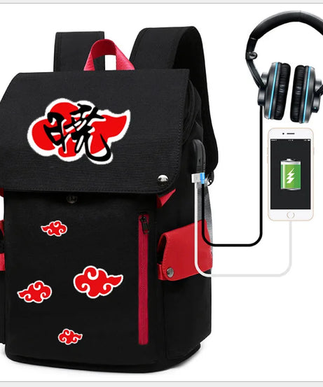 Naruto Anime Laptop Backpack – Large Capacity Travel & School Bag