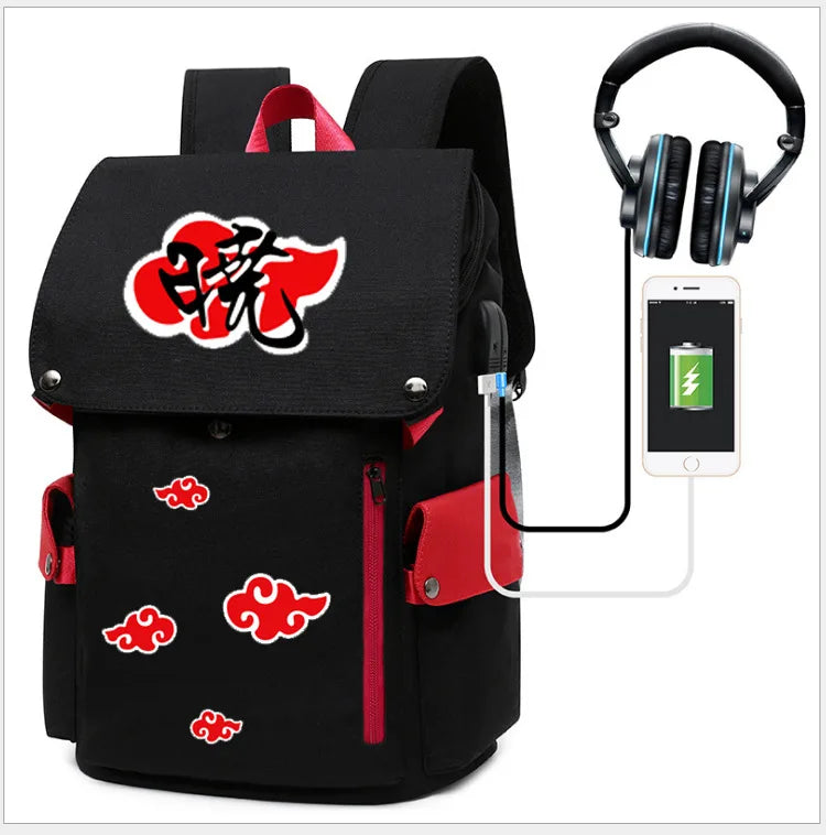 Naruto Anime Laptop Backpack – Large Capacity Travel & School Bag