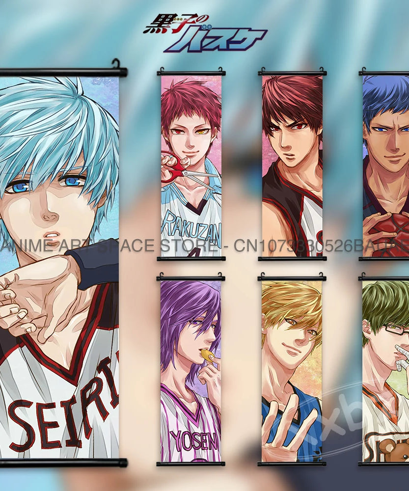 Kuroko no Basket Wall Scroll – Tetsuya Kuroko Anime Canvas Poster