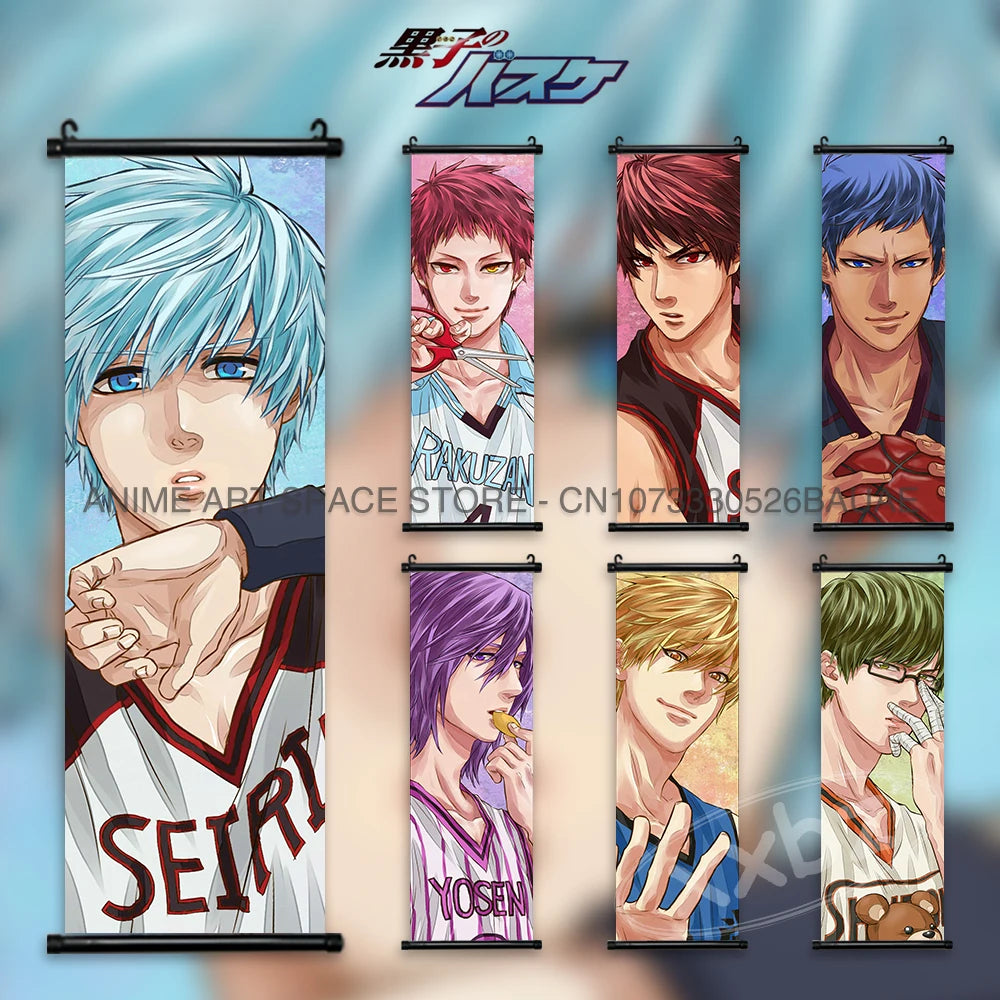 Kuroko no Basket Wall Scroll – Tetsuya Kuroko Anime Canvas Poster