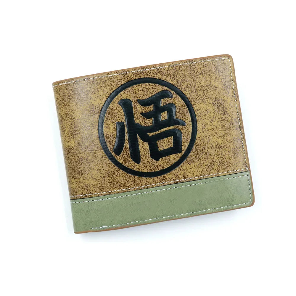 Anime demon slayer Man Bifold Wallets Khaki Card Holders Coin Purse