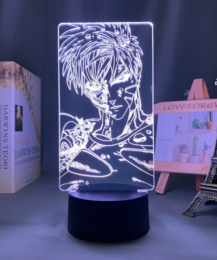 One Punch Man Saitama Figure Led Night Light Lamp for Home Decoration Nightlight Cool Manga Store Decor Ideas Table 3d Light