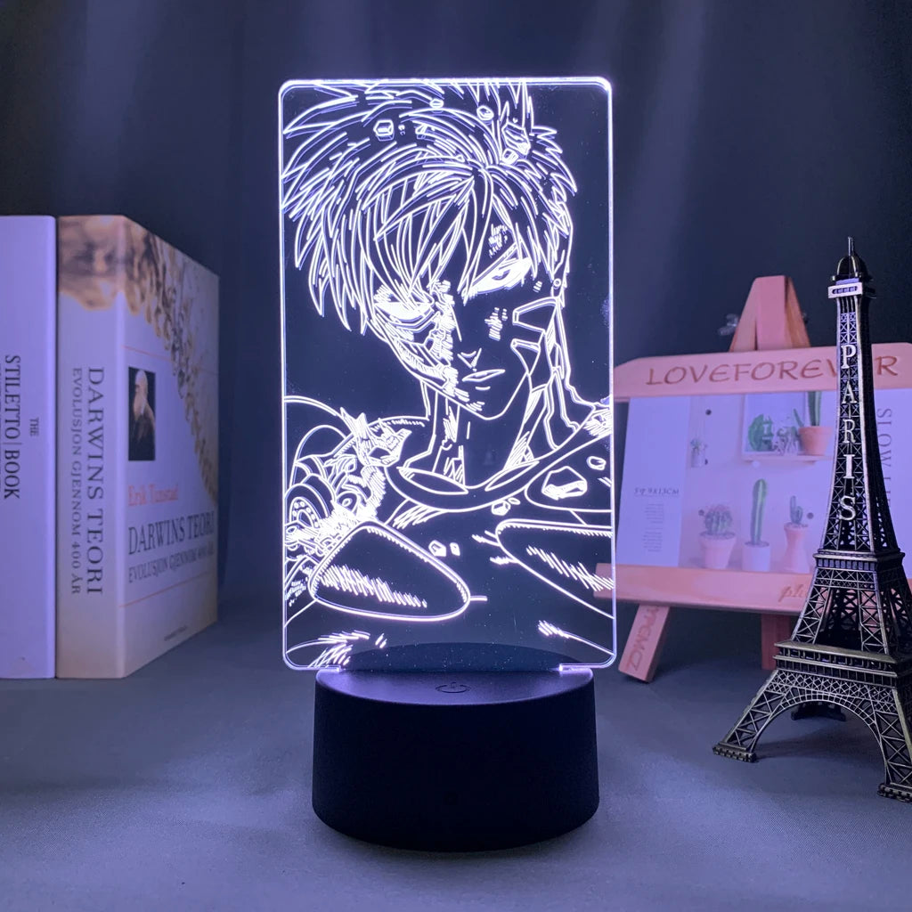 One Punch Man Saitama Figure Led Night Light Lamp for Home Decoration Nightlight Cool Manga Store Decor Ideas Table 3d Light