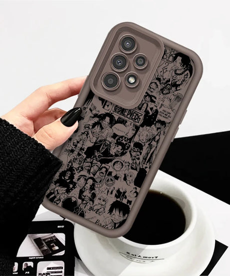 One Piece Nami D. Luffy Cute For Samsung A73 A71 A54 A53 A52 A51 A33 A32 A21S A14 A13 A12 A03 A04 A05 5G Eye Ladder Funda