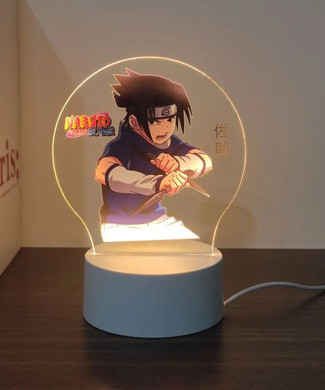 New Animation Naruto anime peripheral light-up stand night light Naruto Sasuke Uchiha Itachi Gaara Kakashi Tsunade holiday gift