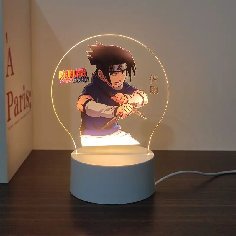 New Animation Naruto anime peripheral light-up stand night light Naruto Sasuke Uchiha Itachi Gaara Kakashi Tsunade holiday gift