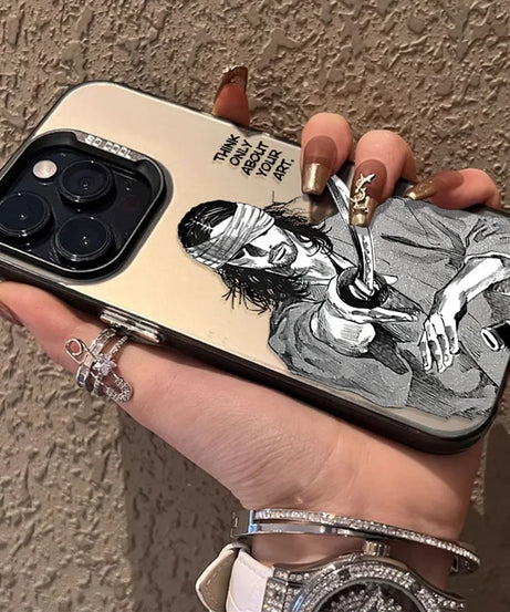 Comics Vagabond Samurai Case for iPhone SE4 16E 16 15 14 13 12 11 Pro Max XS X XR Plus 8 7 SE Plating Matte Cover