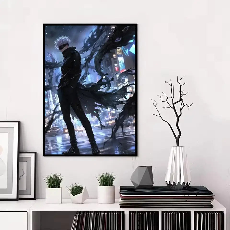 Anime Jujutsu Kaisen Gojo Satoru Canvas Painting Poster – Crease-Free Waterproof Wall Art Decor 7