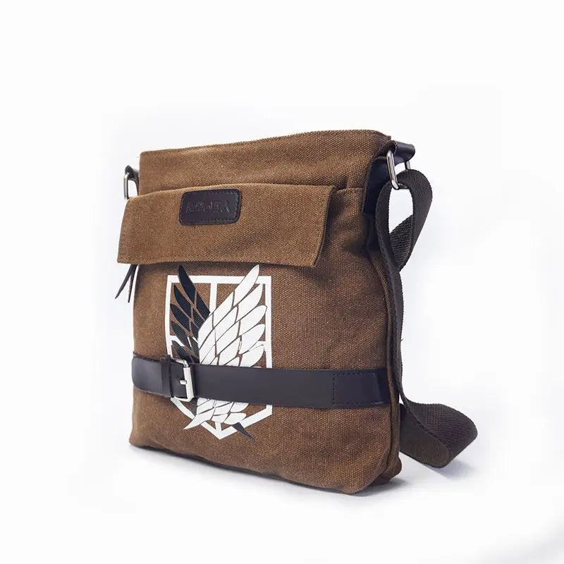 Attack on Titan Canvas Crossbody Bag — Vintage Shoulder Bag