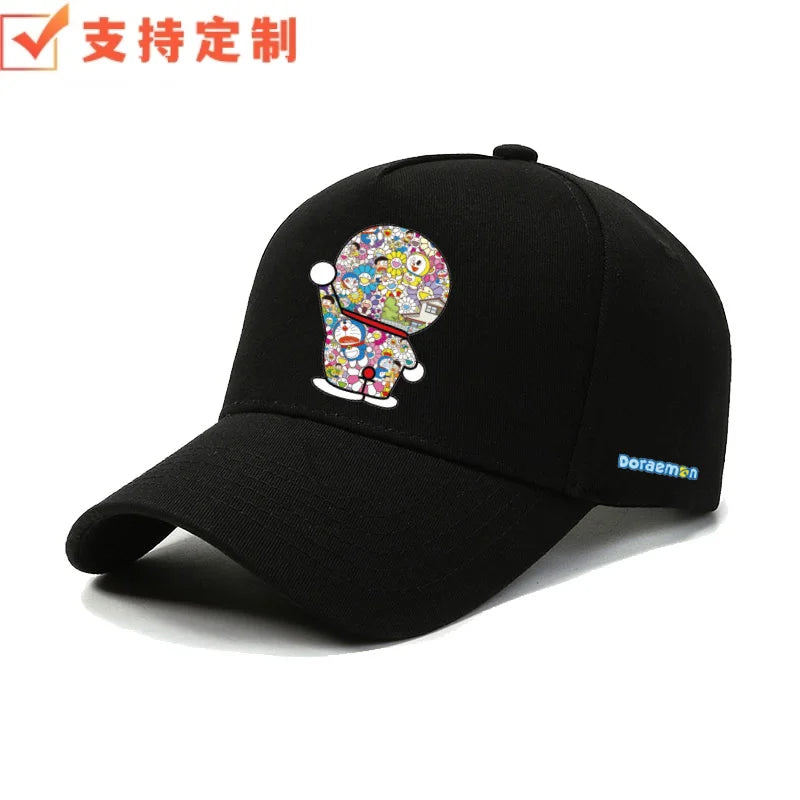 Doraemon machine cat little ding-dong anime outdoor leisure baseball cap sports sunshade sunscreen duckbill hat for men