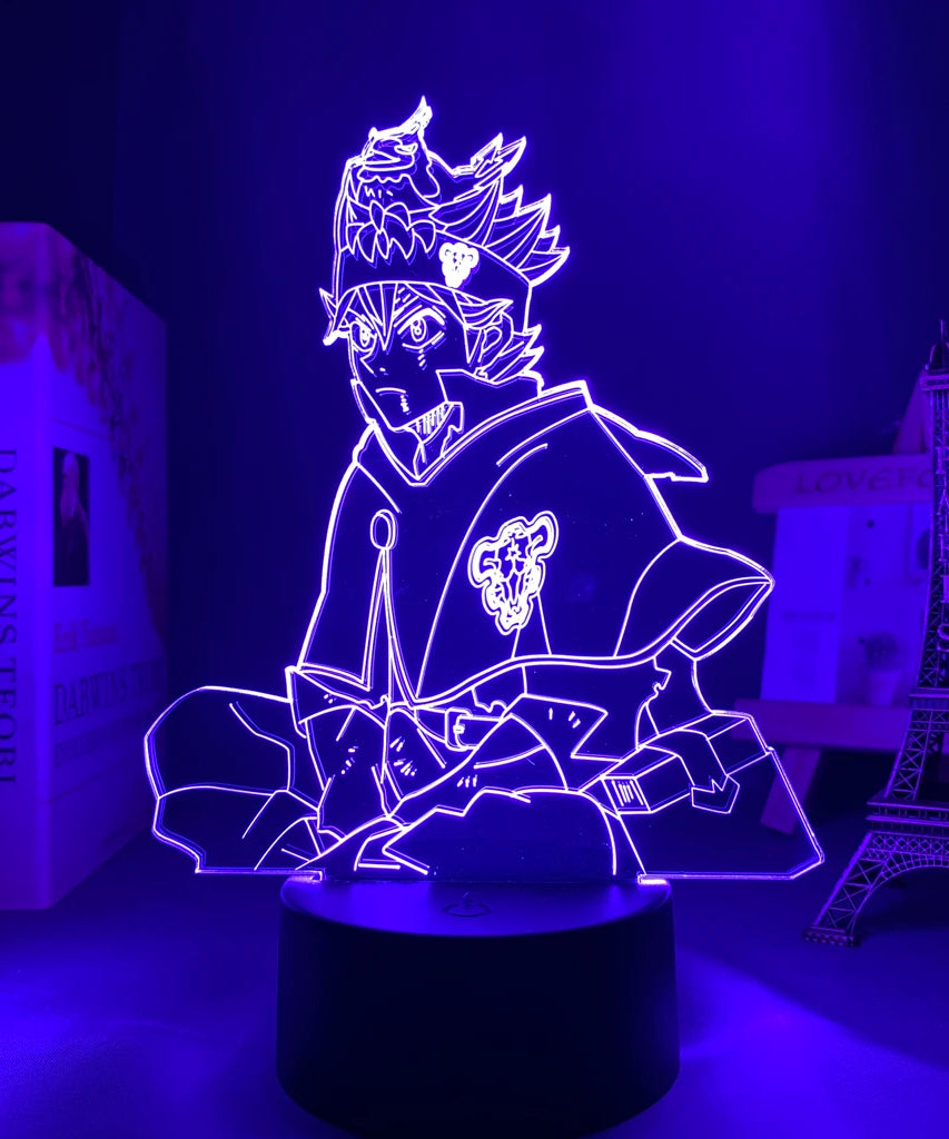 Acrylic 3D Anime Lamp - Black Clover Asta Nightlight