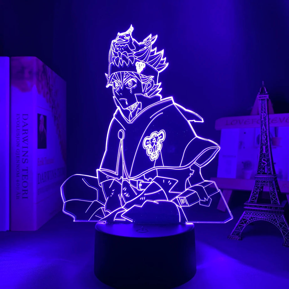 Acrylic 3D Anime Lamp - Black Clover Asta Nightlight