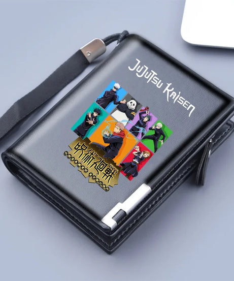 Jujutsu Kaisen Wallet Anime Coin Purse Men Credit Card Holder Boy Student Fashion Short Trifold Money Key Storage Pouch