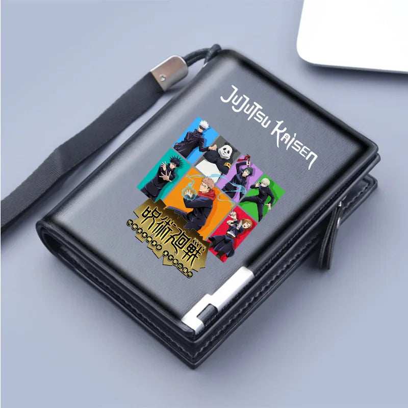 Jujutsu Kaisen Wallet Anime Coin Purse Men Credit Card Holder Boy Student Fashion Short Trifold Money Key Storage Pouch