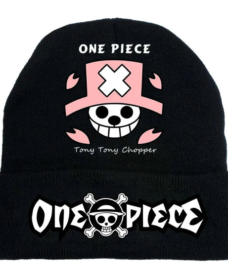 Anime One Piece Embroidered Beanies Hat Men Women Winter Autunm Warm Knitted Bonnet Cap Wool Skullies Boys Beanies Caps
