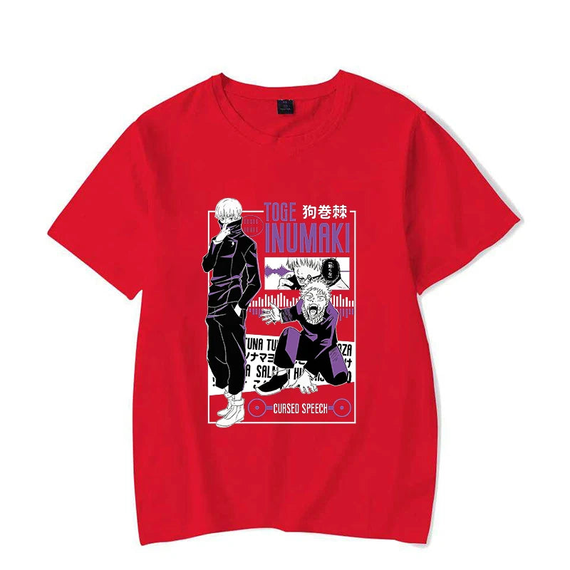 Hot Anime Inumaki Toge Graphic Short Sleeve T-Shirts For Women Men Shirts Loose T-Shirt Casual Summer T-Shirts Plus Size Tops